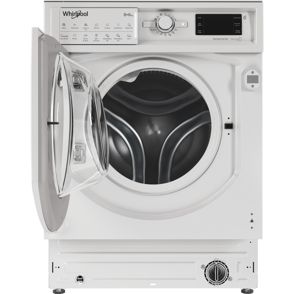 Whirlpool BI WDWG 861484 UK Built in Washer Dryer 8+6kg 1400rpm - White