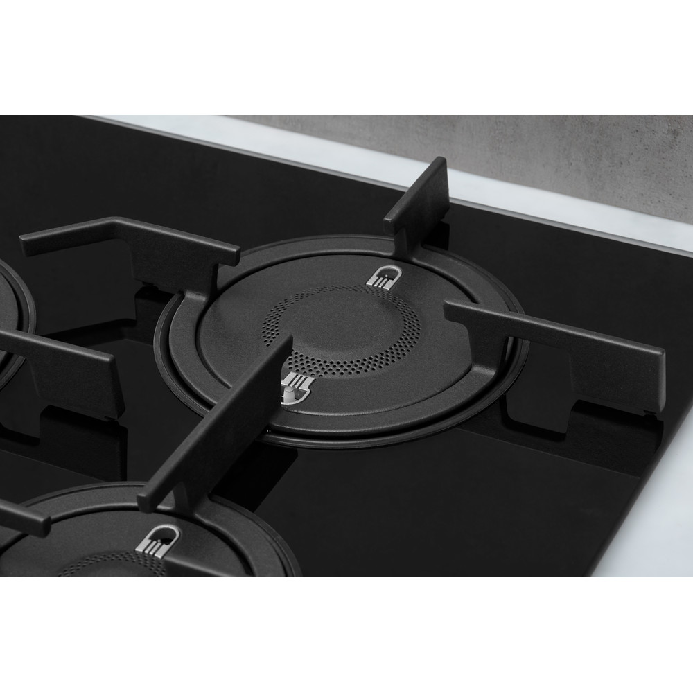 Whirlpool POW 75D2/NB Gas Hob 5 Burners 75cm - Black