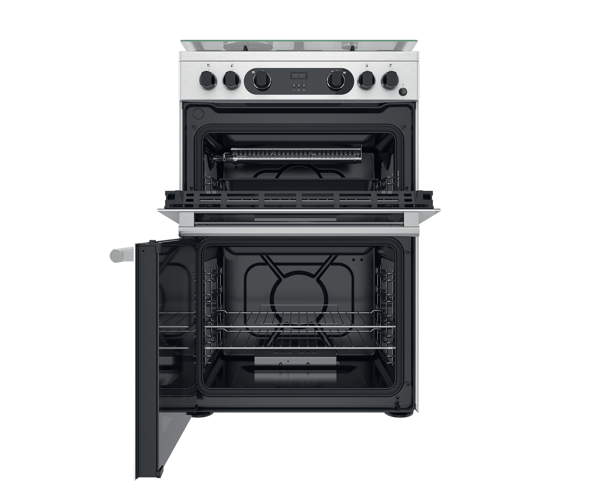 Picture of Hotpoint Cannon by Hotpoint CD67G0CCX/UK Freestanding Gas Cooker - Double Oven Inox