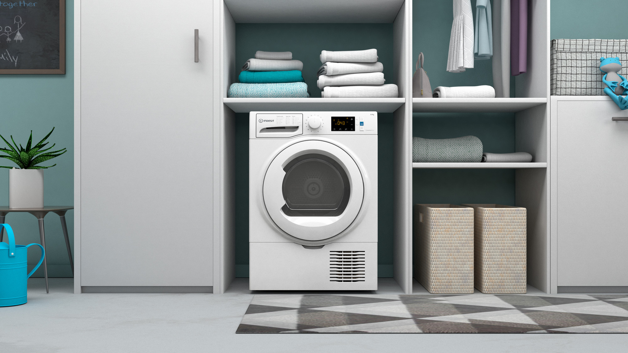 Picture of Indesit I3 D81W UK 8kg Freestanding Condenser Tumble Dryer in White