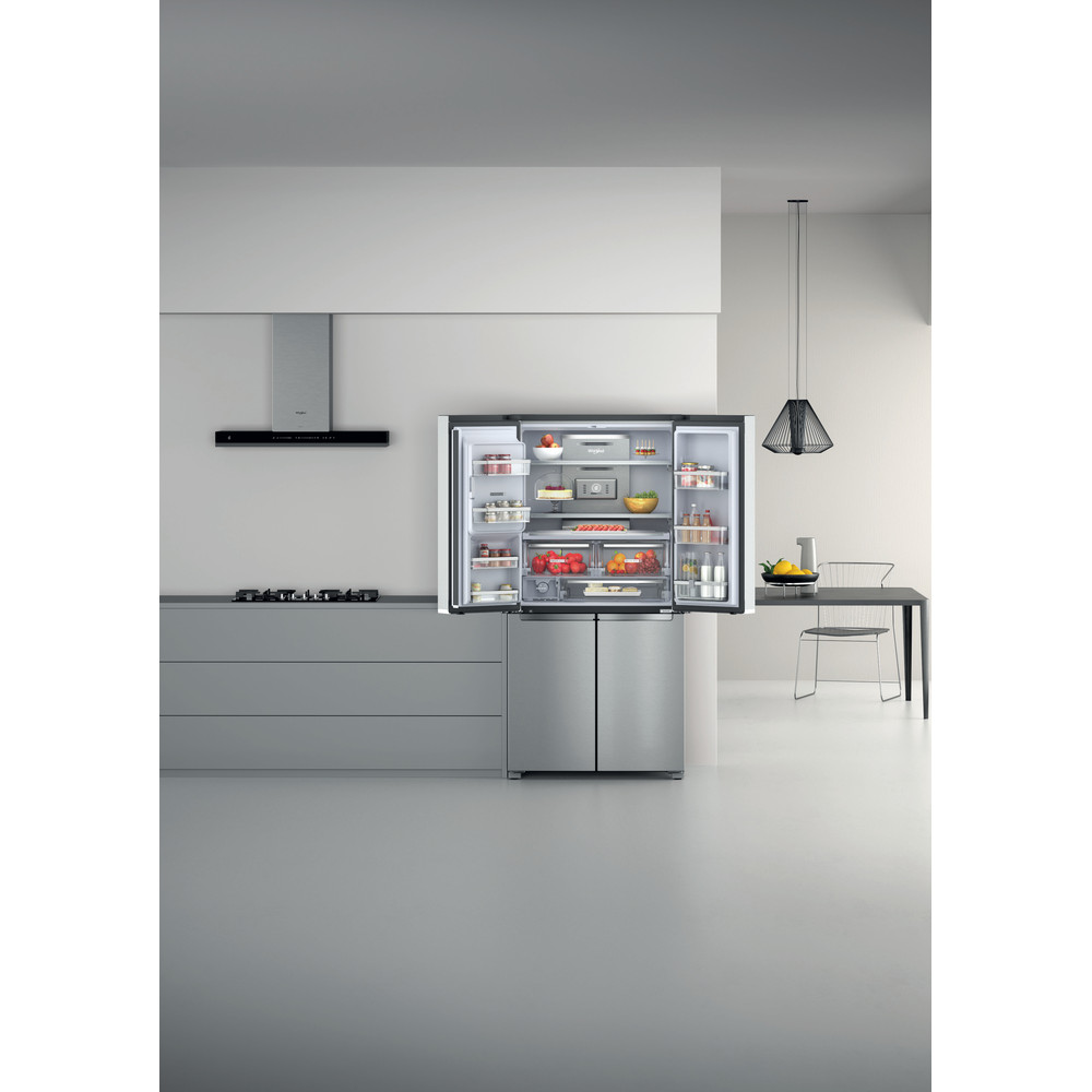 Whirlpool W Collection WQ9I MO1L UK Fridge Freezer - Stainless Steel