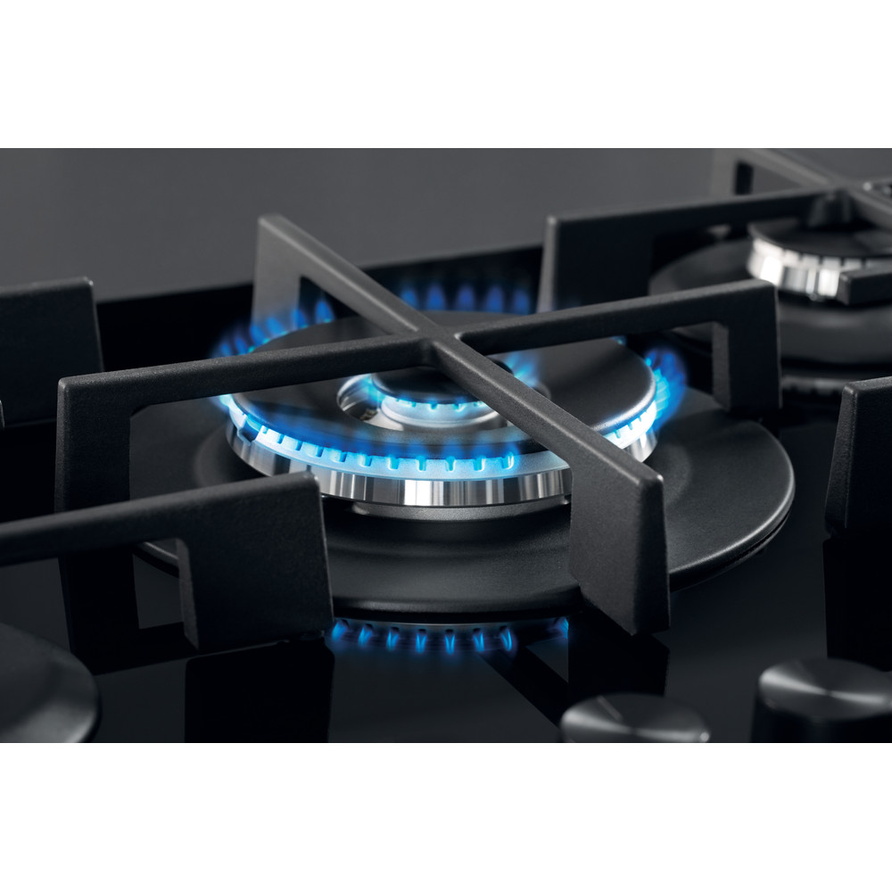 Whirlpool W Collection GOWL 758/NB Hob 5 Burners Gas on Glass 75cm - Black