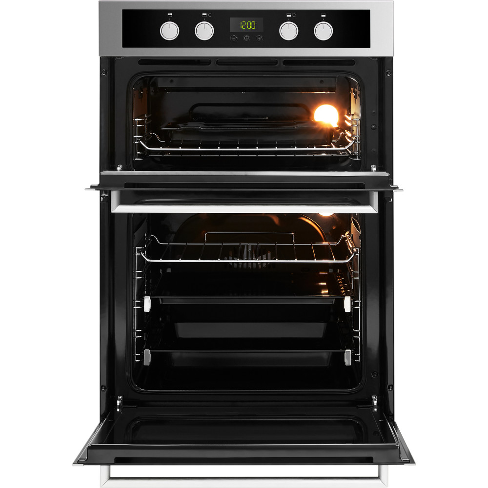 Whirlpool AKL 309 IX Built-in Double Oven in Inox and Black