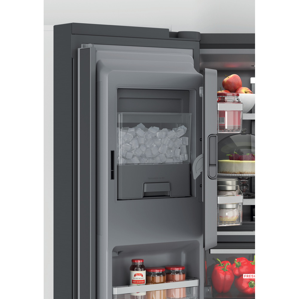 Whirlpool W Collection WQ9I FO1BX UK Fridge Freezer - Black Steel