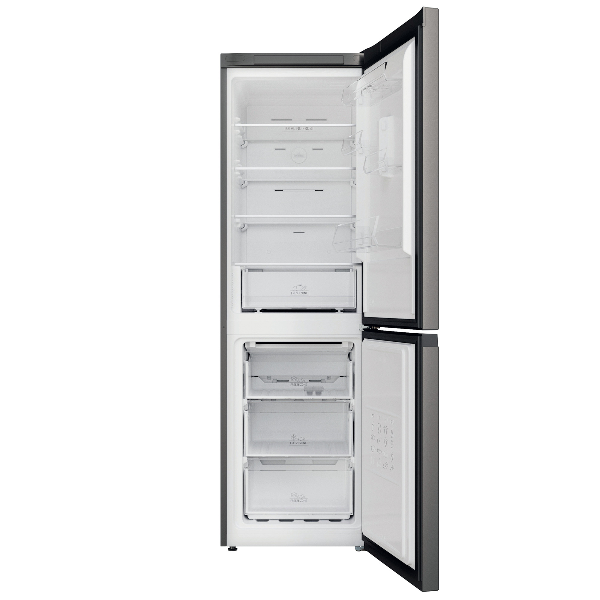 Picture of Hotpoint H5X82OSK Fridge Freezer in Silver Black