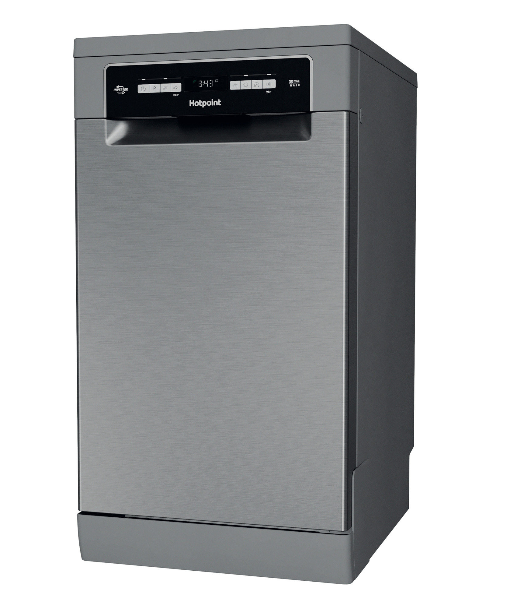 Picture of Hotpoint HSFO 3T223 W X UK N Slimline Dishwasher with 10 Place Settings - Stainless Steel Inox