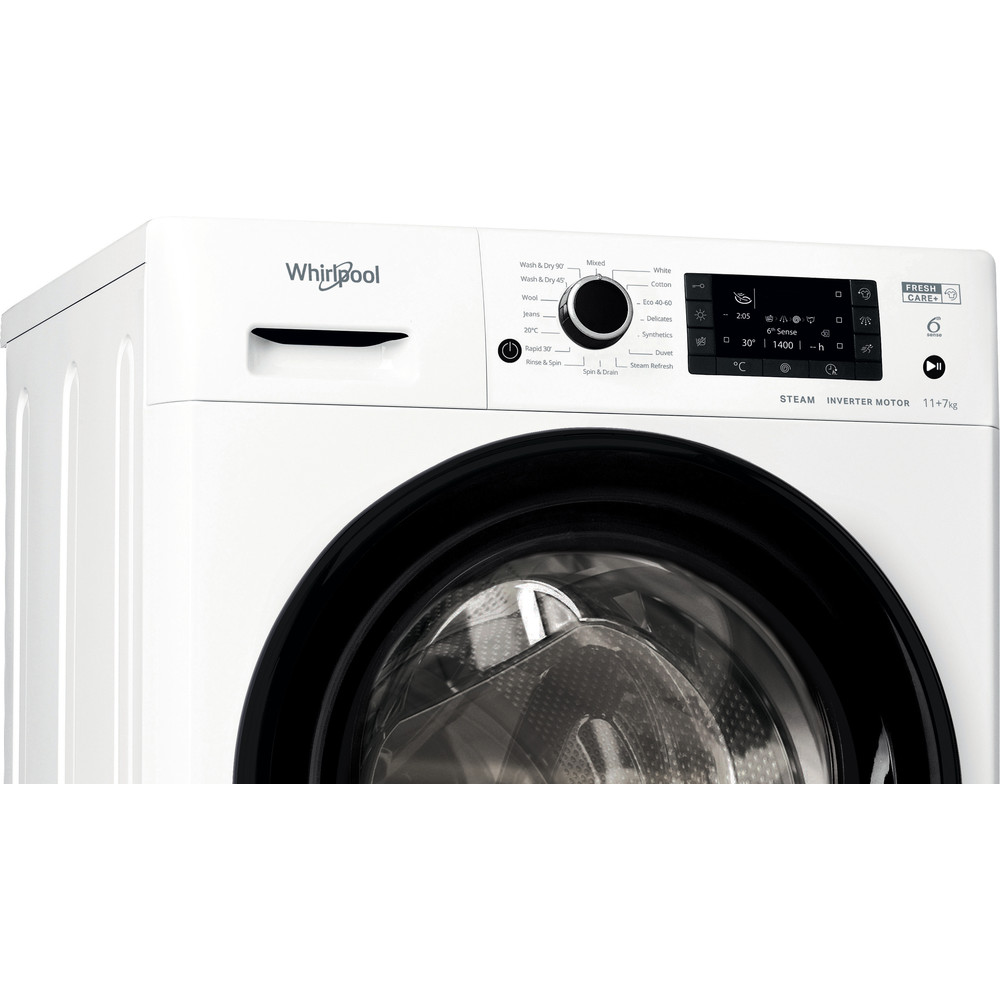 Whirlpool FWDD117168W UK N Washer Dryer 11+7kg 1600rpm - White