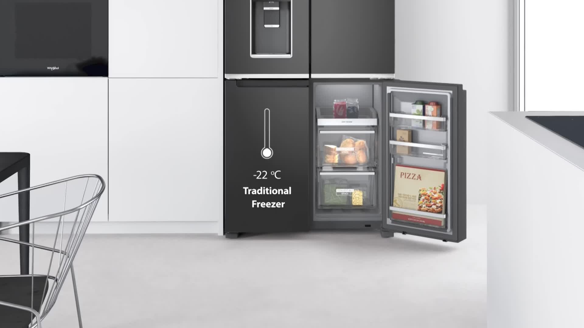 Black and deals gold fridge freezer