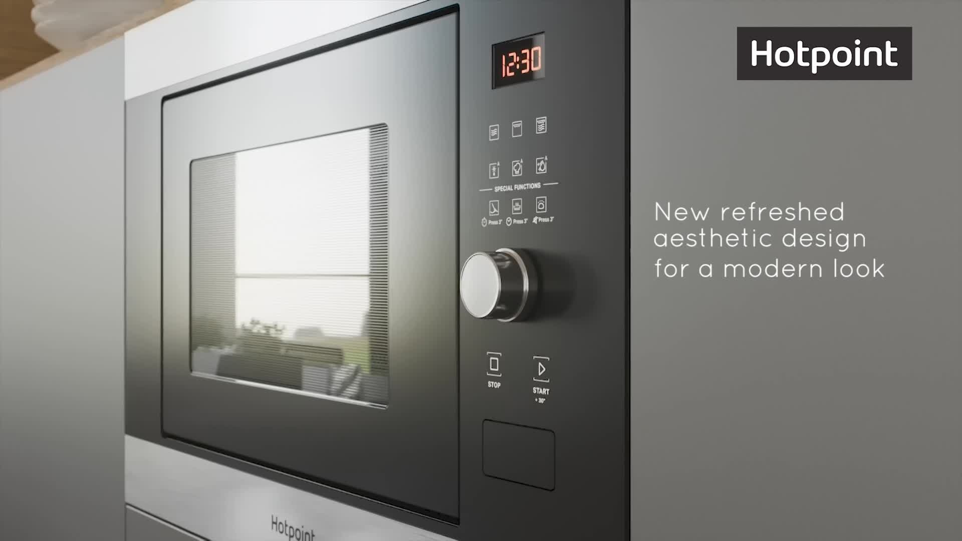 Hotpoint integrated deals microwave