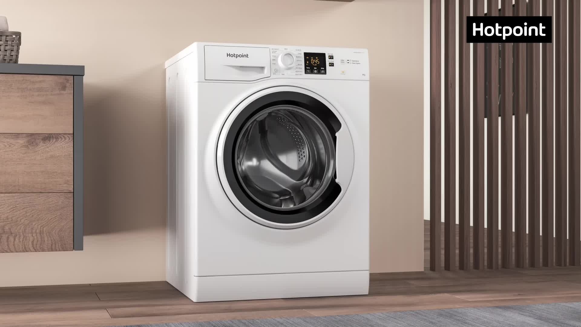 hotpoint nswa843cwwukn 8kg washing machine with 1400 rpm