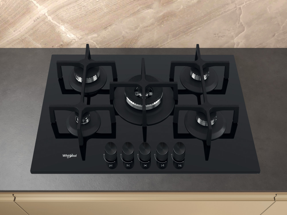 Whirlpool 5 burner on sale gas hob glass