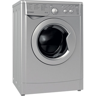 Indesit Washer dryer Free-standing IWDC 65125 S UK N Silver Front loader Perspective