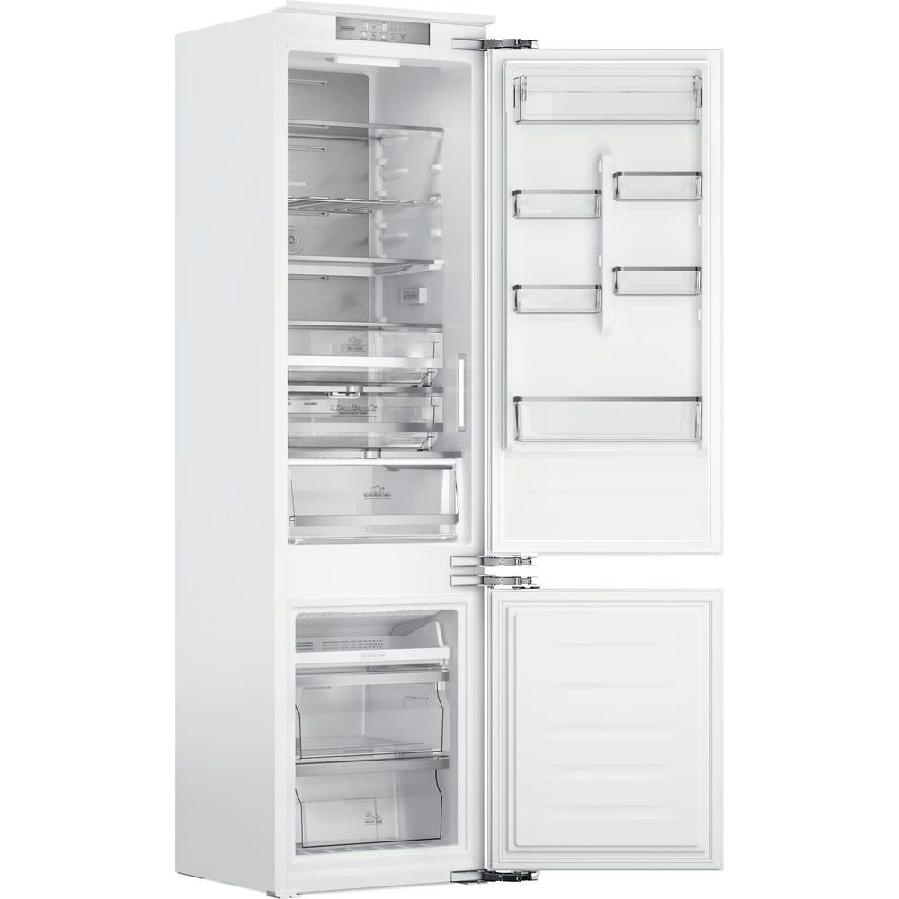 Bauknecht Combiné réfrigérateur congélateur Encastrable KGITN 20F3 MA Blanc 2 doors Perspective open