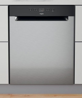 Whirlpool-opvaskemaskine: inox-farve, fuld størrelse - WUE 2B26 X