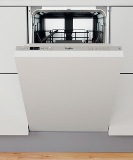Integreret Whirlpool-opvaskemaskine: sølvfarve, slank model - WSIC 3M17