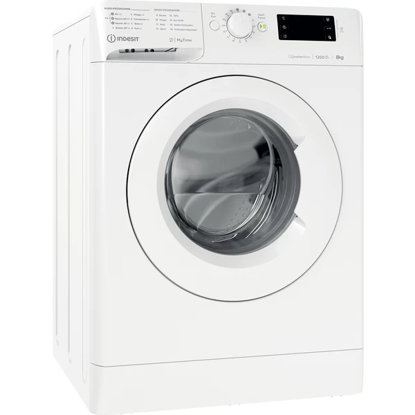 Indesit Waschmaschine Freistehend MTWE 81283E W DE Weiß Frontlader D Perspective