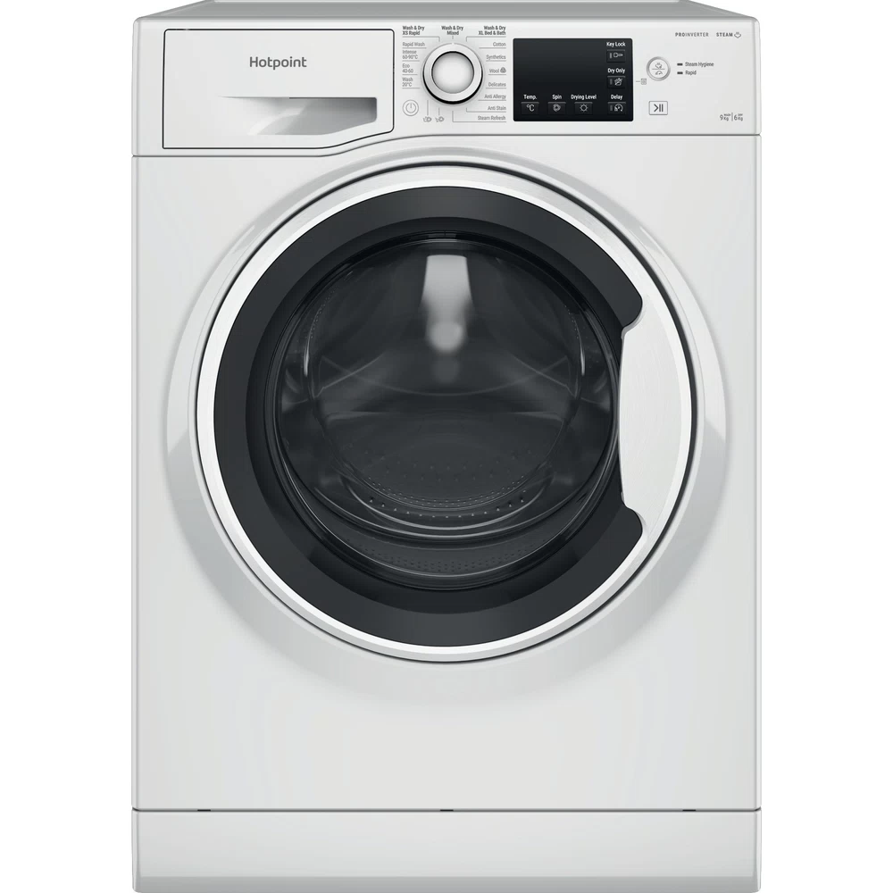 Hotpoint Washer dryer Free-standing NDB 9635 W UK White Front loader Frontal