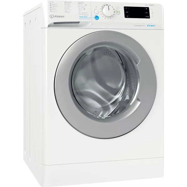 Indesit Máquina de lavar roupa Livre Instalação BWE 101483X WS SPT N Branco Carga Frontal D Perspective