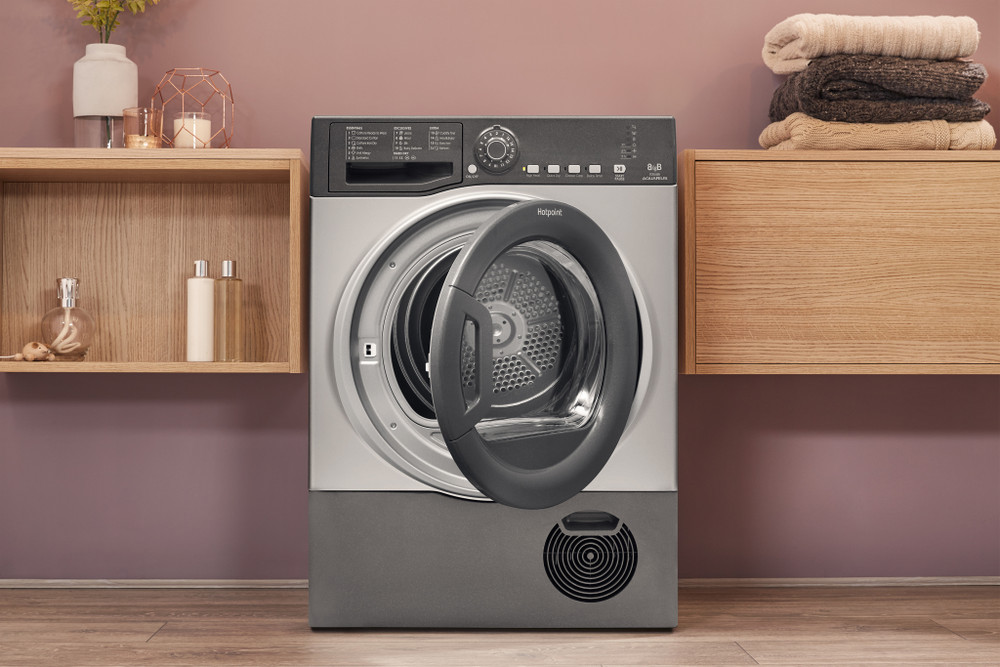 Hotpoint Aquarius TCFS 83B GG.9 Tumble Dryer - Graphite | Hotpoint