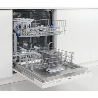 Indesit Dishwasher Built-in DIE 2B19 UK Full-integrated F Perspective open