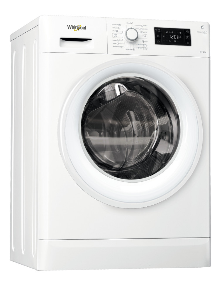 Whirlpool Washer dryer Free-standing FWDG86148W GCC White Front loader Perspective