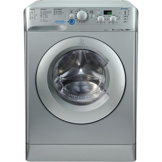 Indesit Washing machine Free-standing XWD 71252 S UK Silver Front loader A++ Frontal
