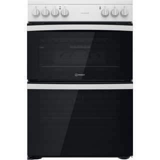 Indesit Double Cooker ID67V9KMW/UK White A Frontal