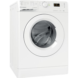 Indsit Maşină de spălat rufe Independent MTWA 81484 W EU Alb Încărcare frontală C Perspective