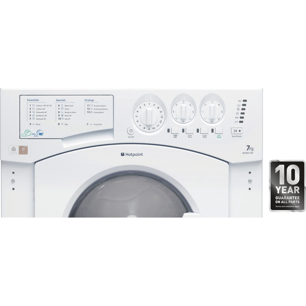 Hotpoint Integrated Washer Dryer 7kg Bhwd 149 Uk 1 Hotpoint