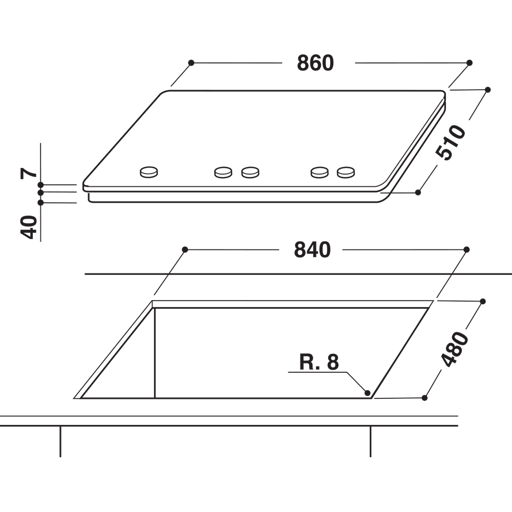 GAS HOB 90 CM KHMP5 86510 KitchenAid UK