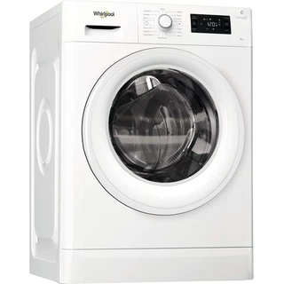 Whirlpool Washing machine Freestanding FWG71484W UK White Front loader A+++ Perspective