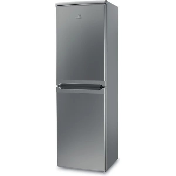 Indesit Fridge-Freezer Combination Free-standing IBD 5517 S UK 1 Silver 2 doors Perspective