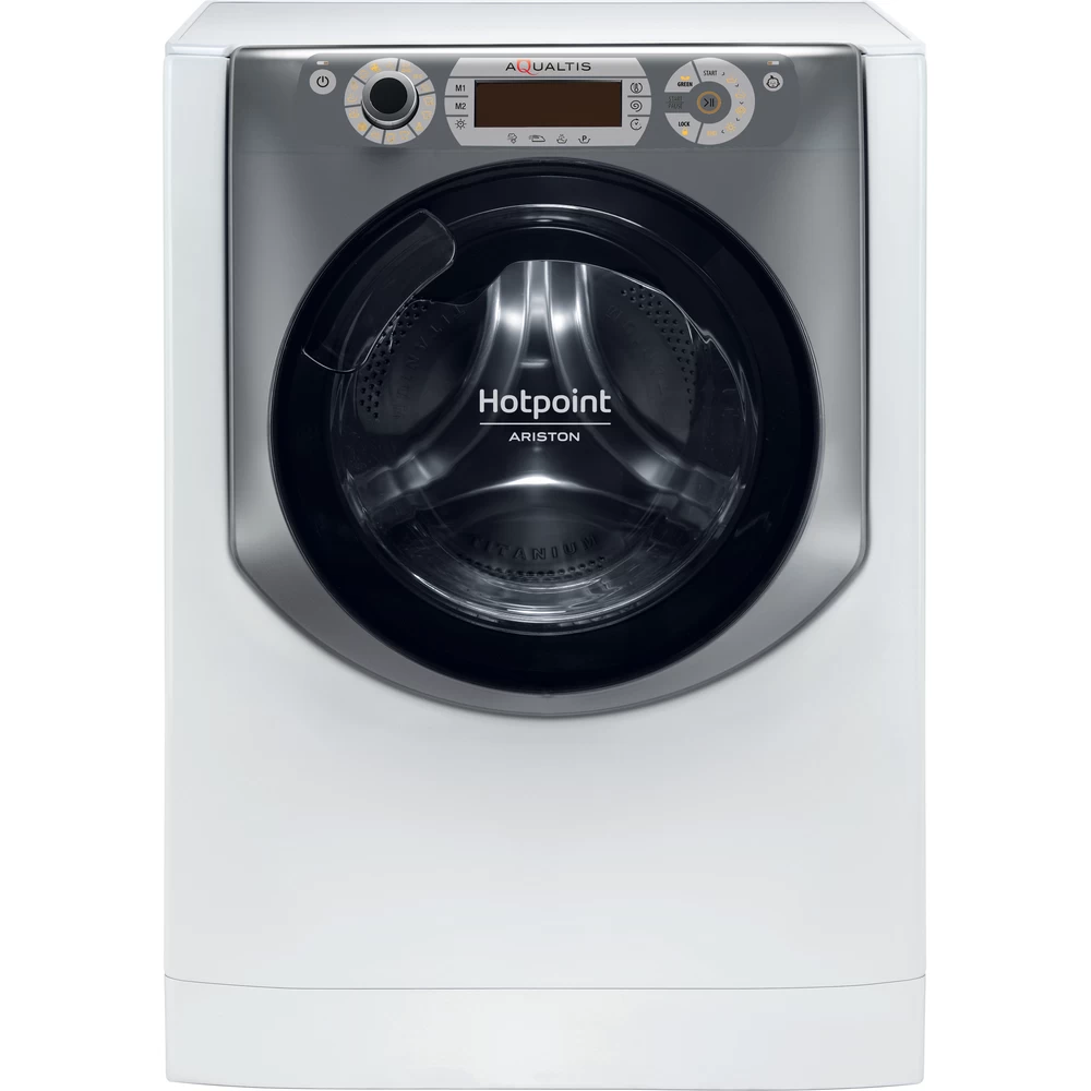 Hotpoint_Ariston Maşină de spălat rufe cu uscător Neincorporabil AQD1072D 697 EU/B N Alb Încărcare frontală Frontal