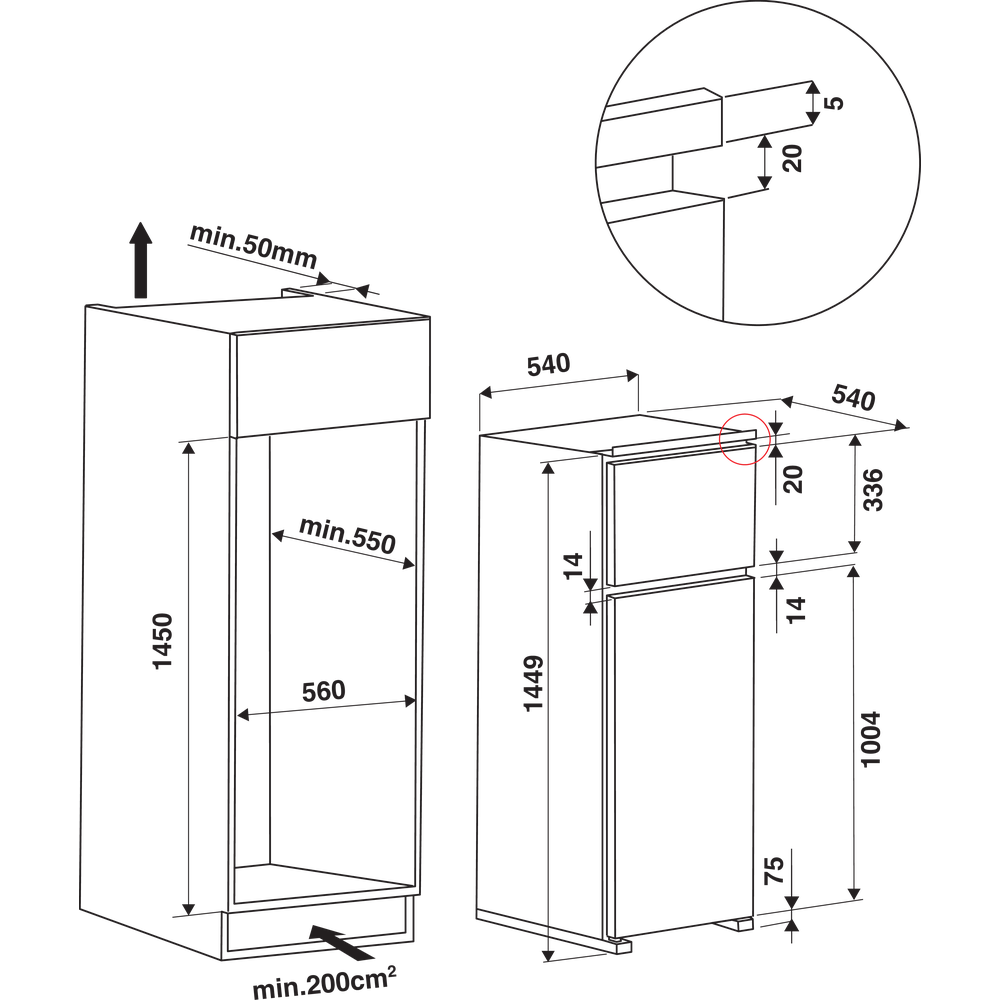 Frigorifero Combinato Da Incasso Indesit In D 2425 Indesit It