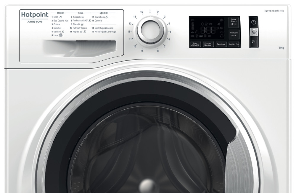 Lavatrice A Libera Installazione A Carica Frontale Hotpoint: 9 Kg ...