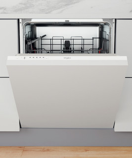 Whirlpool integrated dishwasher: white color, full size - WIE 2B19 N UK