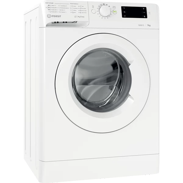 Indsit Maşină de spălat rufe Independent MTWE 71252 W EE Alb Încărcare frontală E Perspective