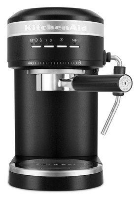 KitchenAid Macchina Caffè Espresso Semiautomatica KES6503, Metallica, Doppi Sensori Temperatura, Portafiltro 58 Mm, 15 Bar, Schiumalatte Integrato, Scaldabicchieri