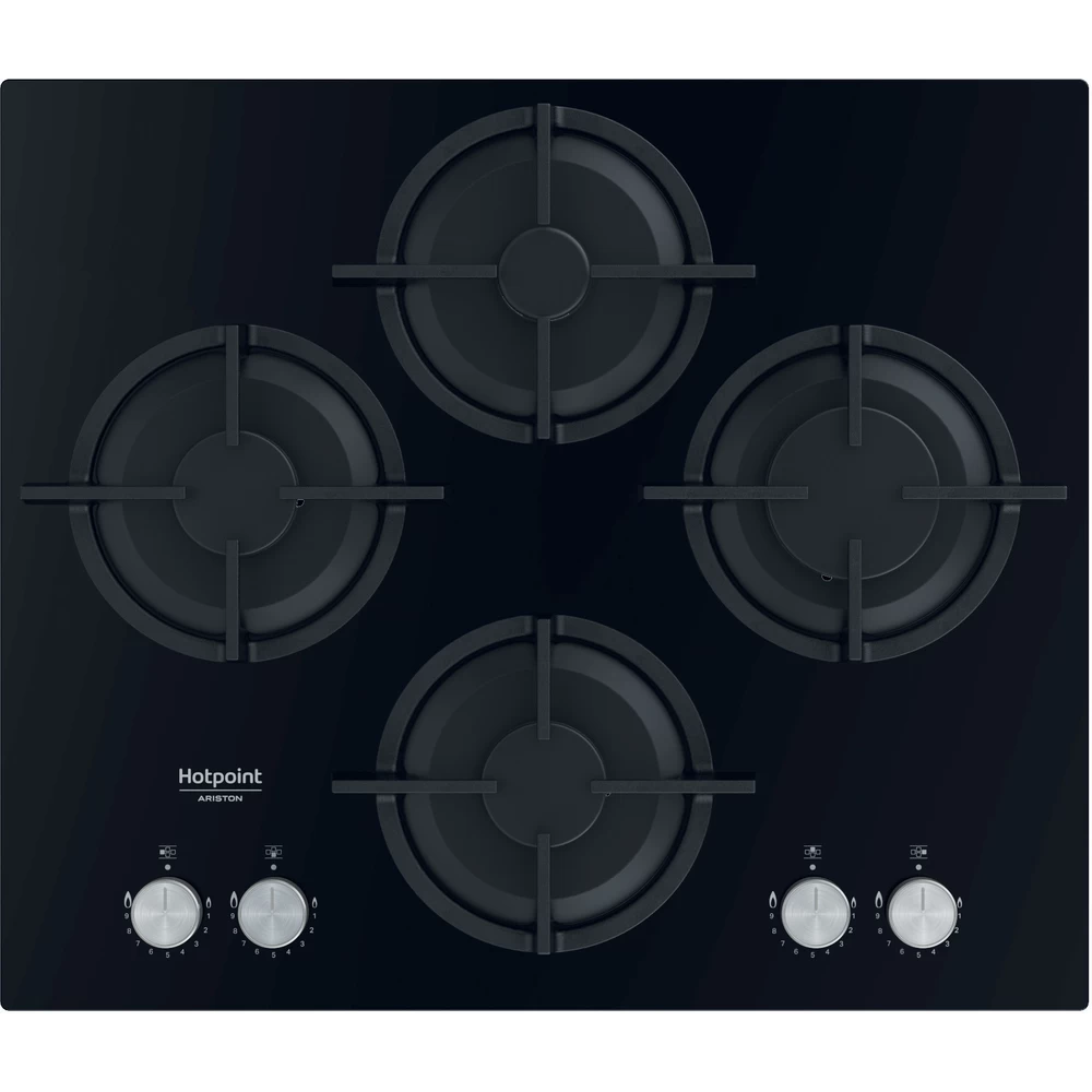 Hotpoint_Ariston Table de cuisson HAGS 61S/BK Noir Gaz Frontal