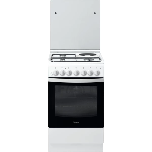 Indesit Готварска печка IS5M5PCW/E Бял Смесени Frontal
