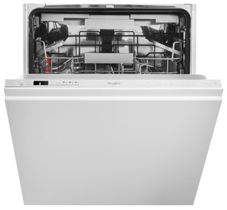 Whirlpool integrated dishwasher: silver color, full size - WIC 3C23 PEF UK