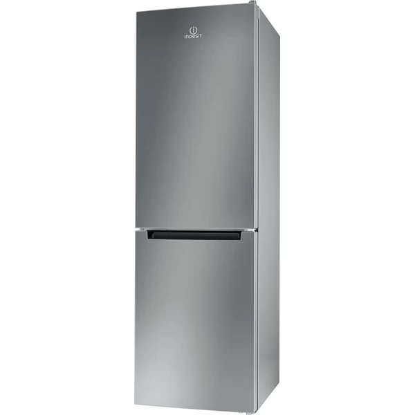 Indesit Kombinovaná chladnička s mrazničkou Volně stojící LI8 S1E S Stříbrný 2 doors Perspective