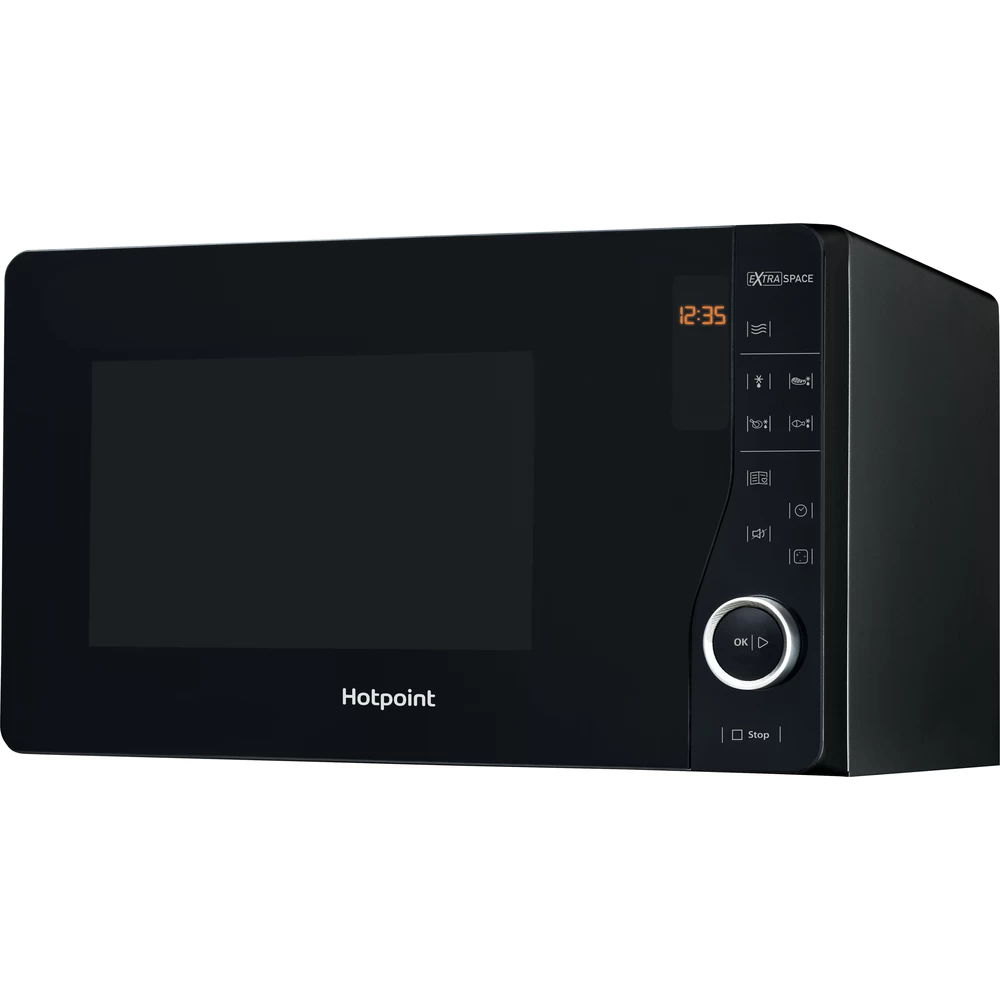 Hotpoint Microwave Free-standing MWH 2621 MB Black Electronic 25 MW only 800 Perspective