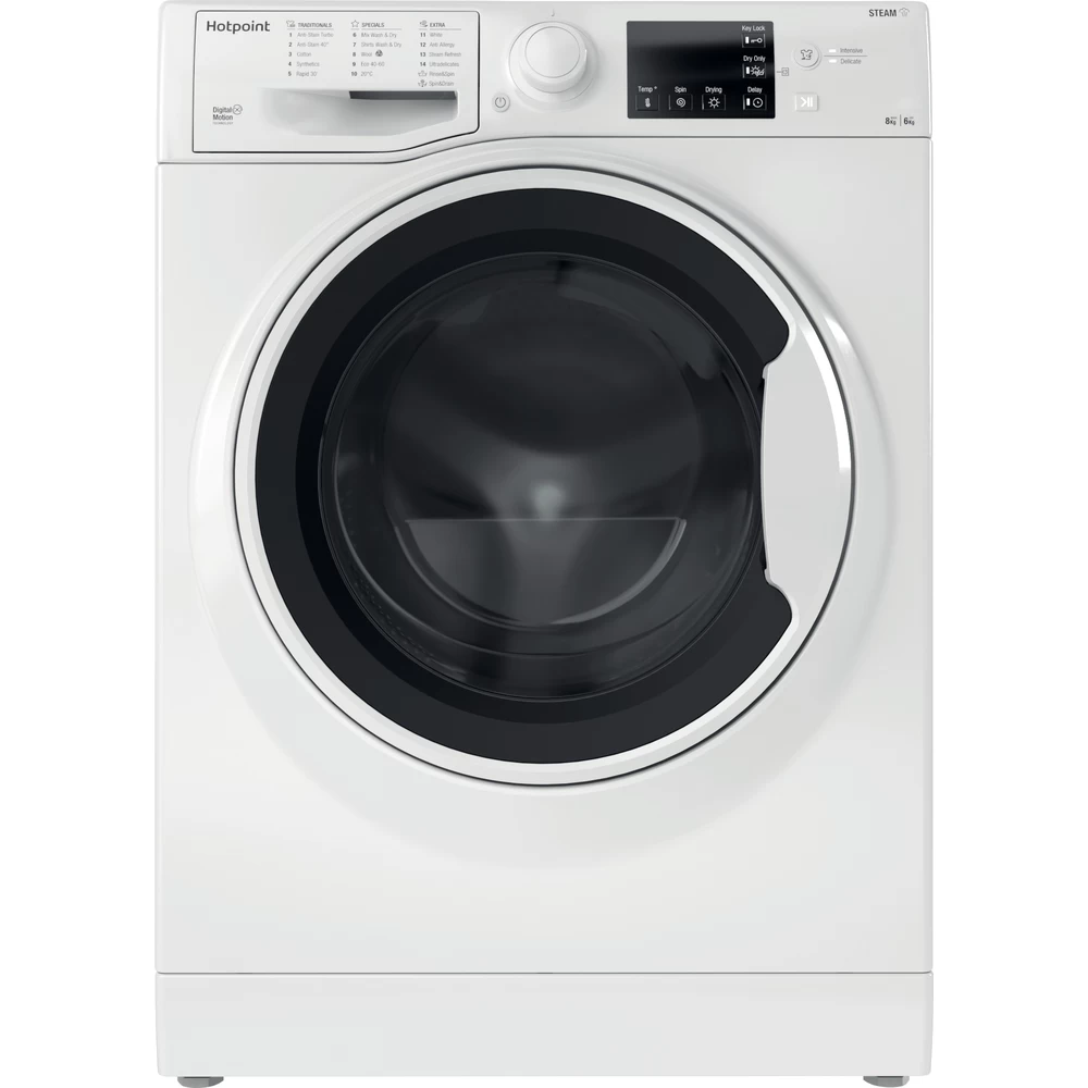Hotpoint Washer dryer Free-standing RDG 8643 WW UK N White Front loader Frontal