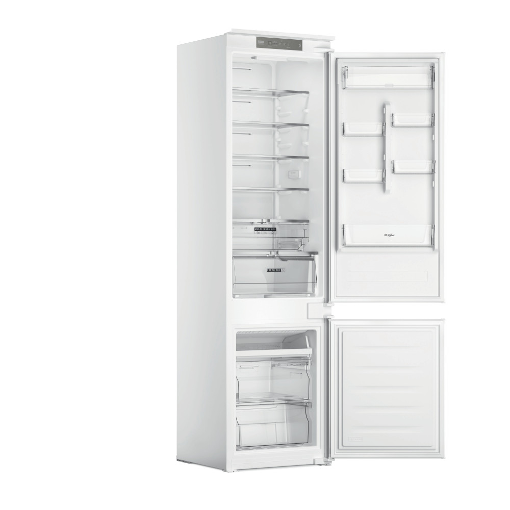 Whirlpool Fridge-Freezer Combination Built-in WHC20 T321 UK White 2 doors Perspective open