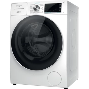 Whirlpool Lave-linge Pose-libre W8 W846WR BE Blanc Frontal A Perspective