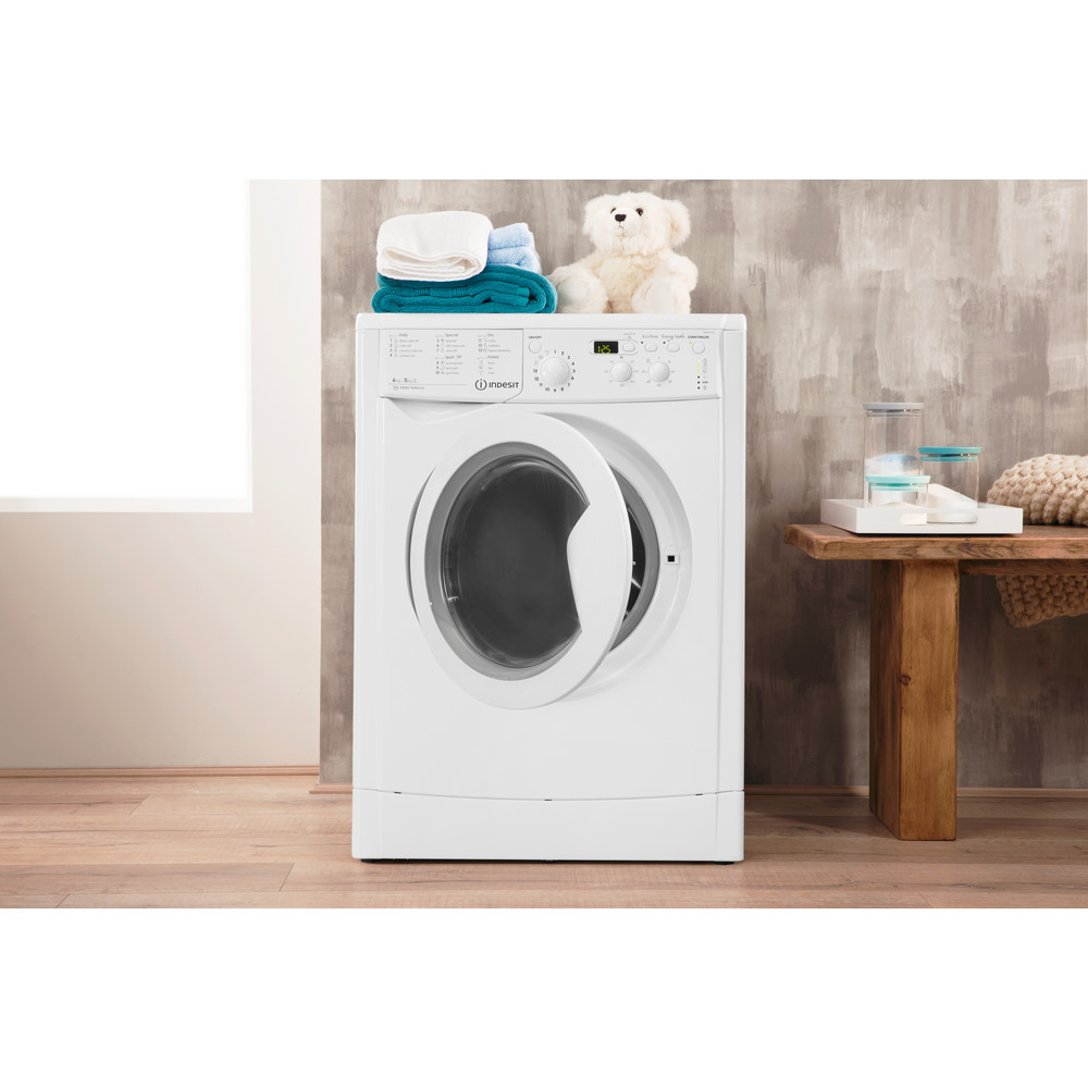 Indesit Ecotime IWDD 6105 B ECO Washer Dryer in White - IWDD 6105 B ECO UK