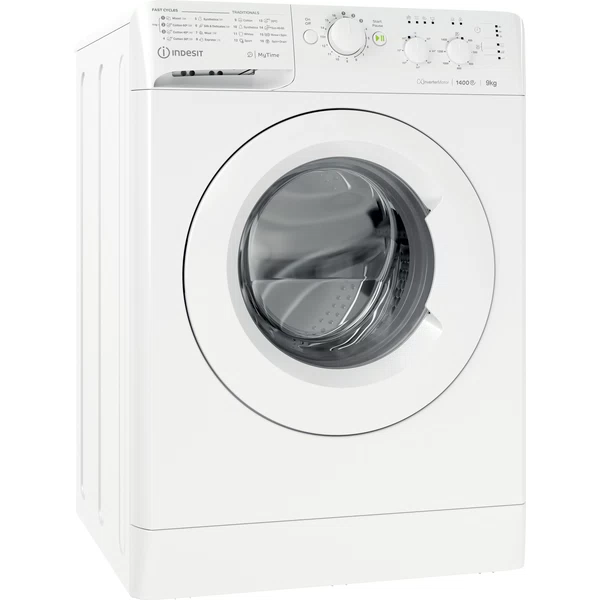 Indesit Washing machine Free-standing MTWC 91495 W UK N White Front loader B Perspective