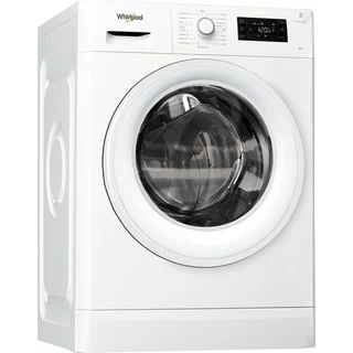 Whirlpool Washing machine Freestanding FWG81496W UK White Front loader A+++ Perspective
