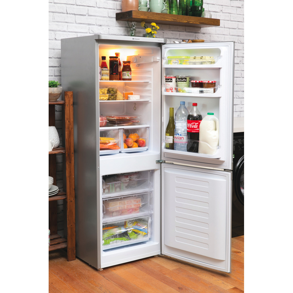 Hotpoint First Edition HBD 5515 S Fridge Freezer Silver Hotpoint